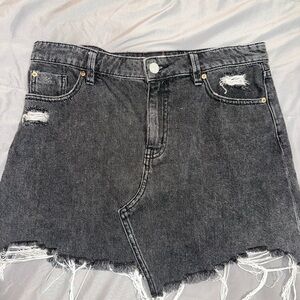 Urban Outfitters Black Distressed Denim Skirt